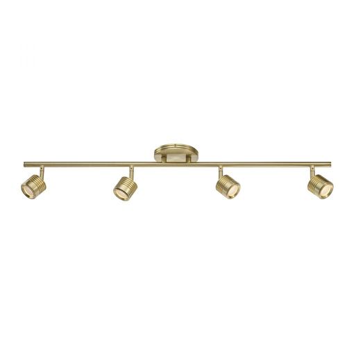 WAC Lighting Vector 4-Light Energy Star LED Fixed Rail in Brushed Brass - TK-49534-BR