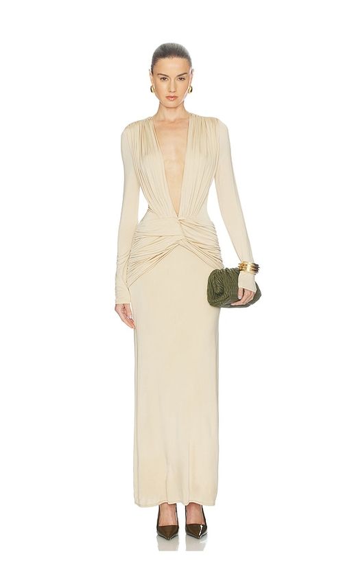 Shona joy maxivestido miro en color nude S también en XS, M