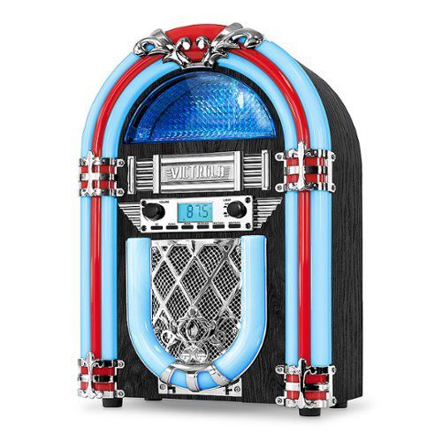 Nostalgic Wood Countertop Jukebox - Silver
