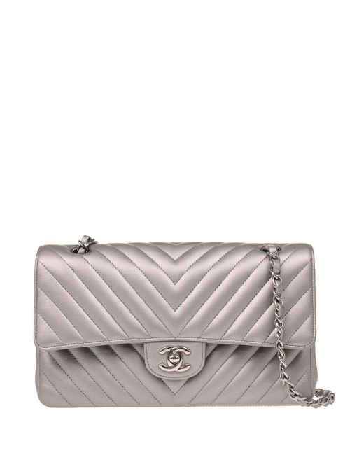 CHANEL Pre-Owned 2016 medium Classic Double Flap shoulder bag - Silver