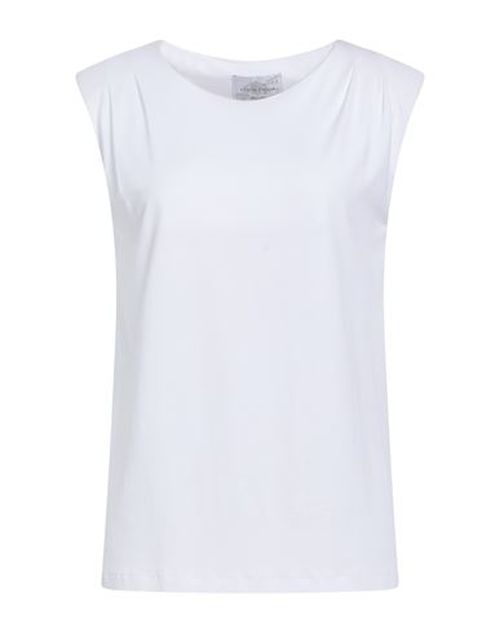 Woman Top White Size L Viscose, Elastane