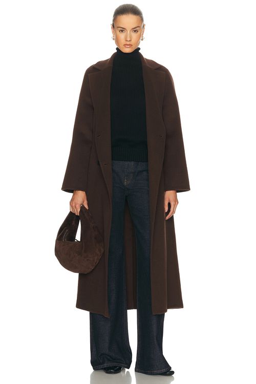 Jenni Kayne Olivia Coat in Chocolate - Chocolate. L also in