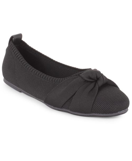 Women's Bordeaux Slip-On Ballet Flats - Black