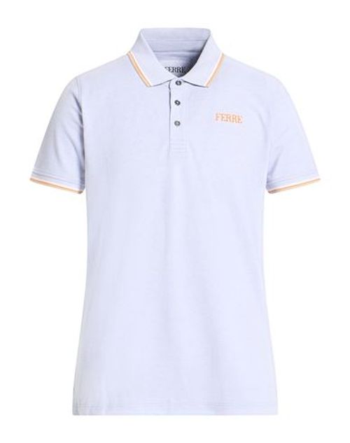 Man Polo shirt Sky blue Size L Cotton