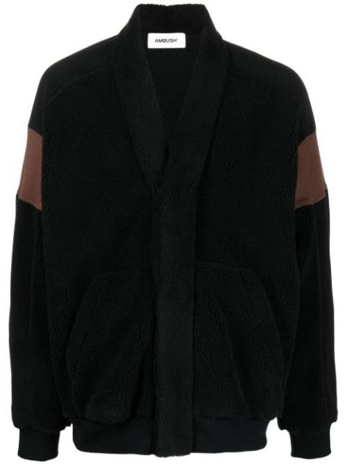 Contrast-panel bomber jacket
