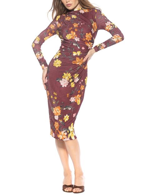 Kim Draped Midi Sheath Dress