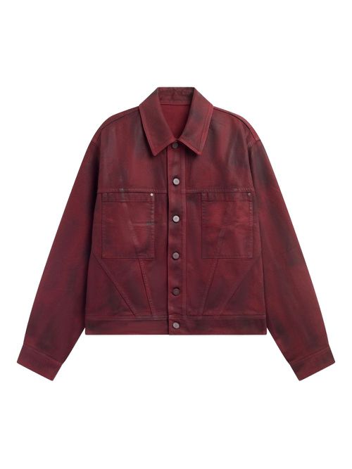 Coated denim jacket - Red