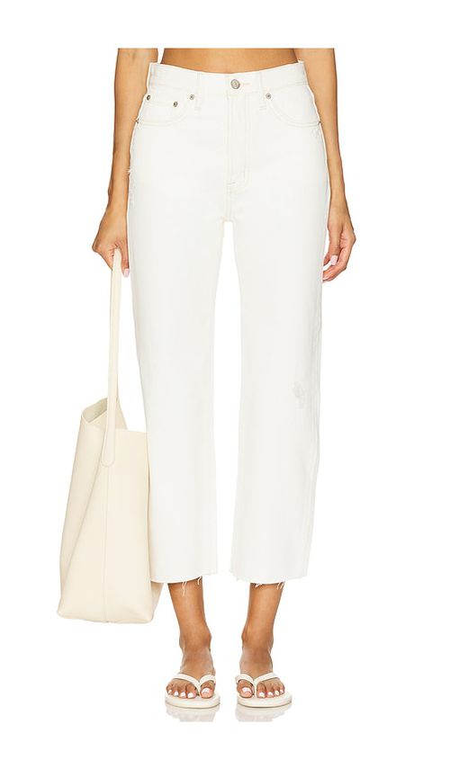 PISTOLA Cassie High Rise Crop Straight in White.  32. Also in 24, 25, 26, 27, 28, 29