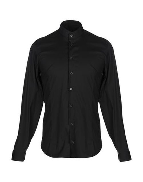 Man Shirt Black Size 36 Cotton, Polyamide, Elastane