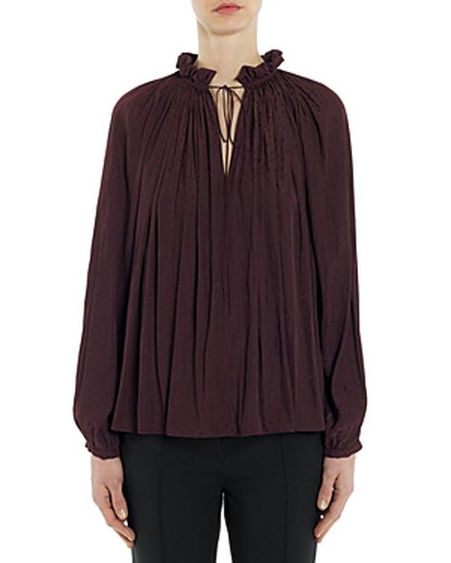 Silk V Neck Top