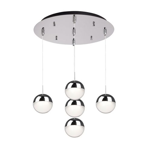 Chrome LED Pendant from the Pluto Collection
