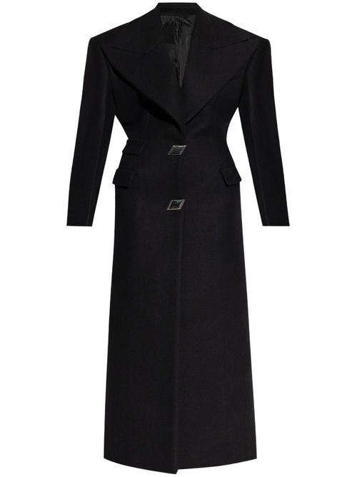 Wool maxi coat - Black