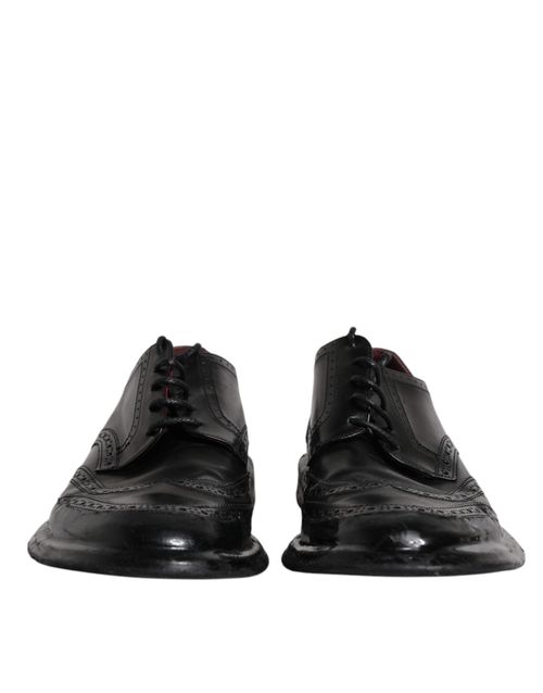 Calfskin Derby Wingtip Dress Shoe — Black