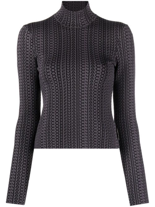 Monogram compact knit jumper - Grey