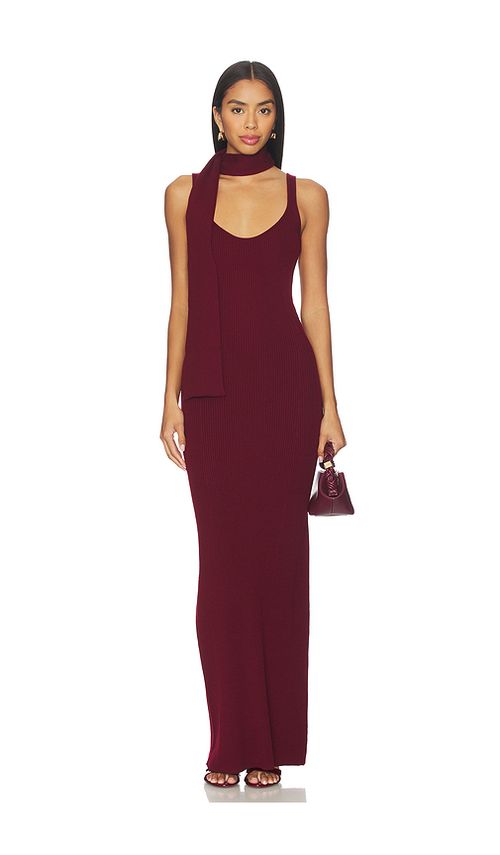 Lovers and Friends Aura Rib Maxi Dress in Windsor Wine. XS also in L, M, S