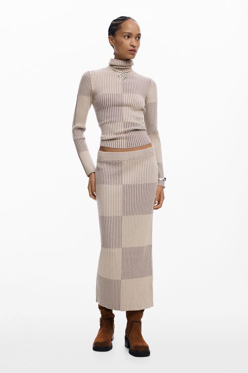 COTTON KNIT SKIRT