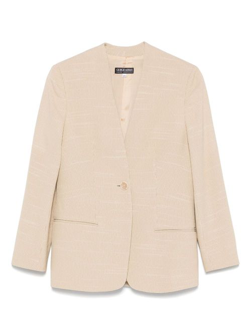 Giorgio Armani Pre-Owned 1990s striped jacket - Neutrals