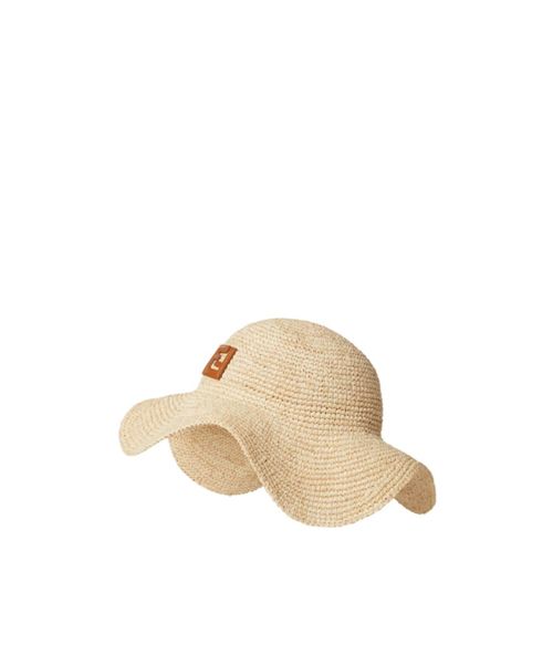 Natural raffia hat