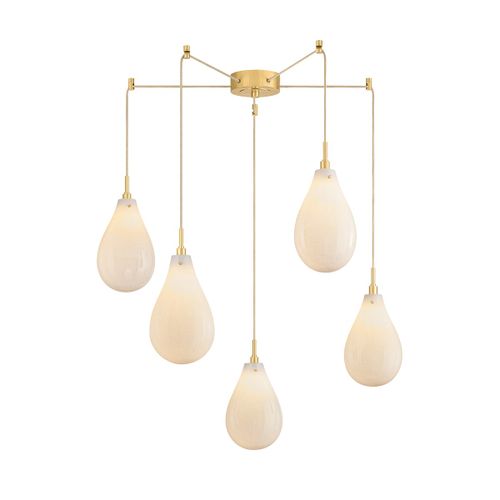 Aged Brass Chandelier from the Ironwood Collection
