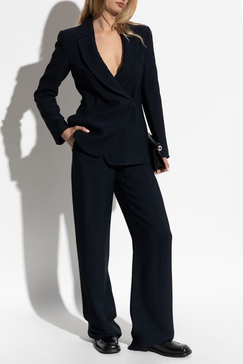 Straight-leg Trousers, Women's, Navy Blue