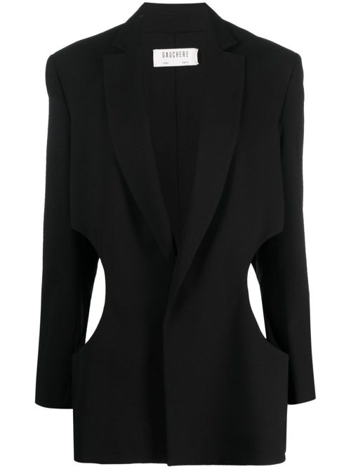 Cut-out single-breasted blazer - Black