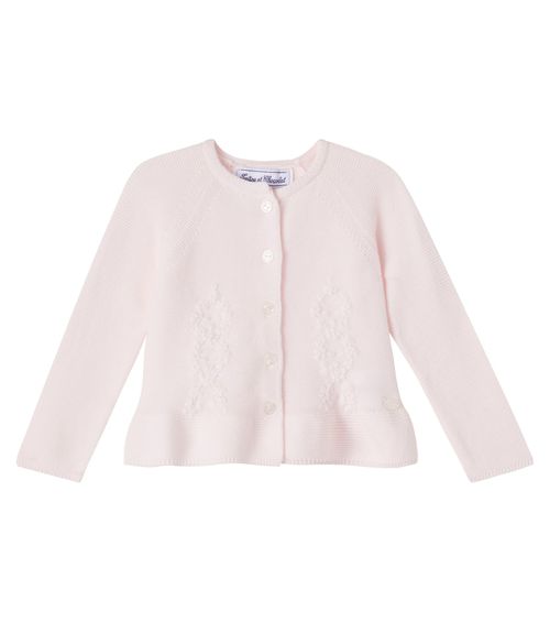 Baby embroidered cotton cardigan