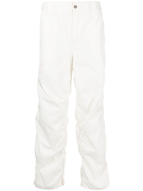 Straight-leg draped trousers - Neutrals
