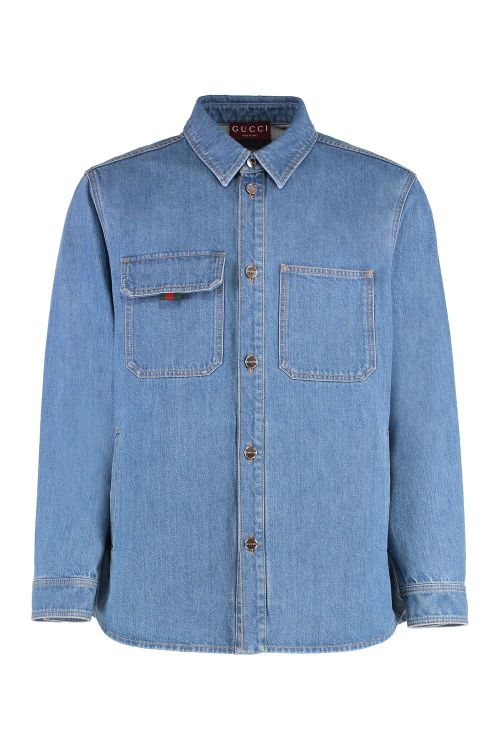 Washed Certified Cotton Denim Shirt