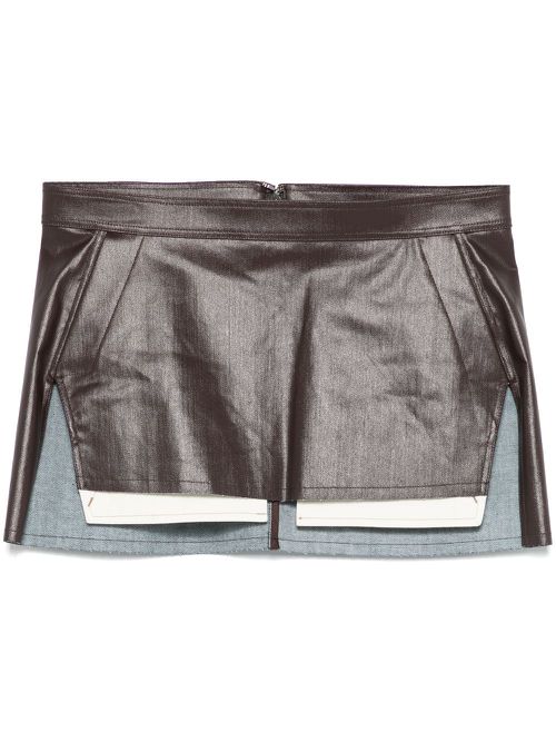 Fog Cutoff mini skirt - Brown