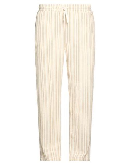 Man Pants Cream Size L Cotton, Polyester, Elastane