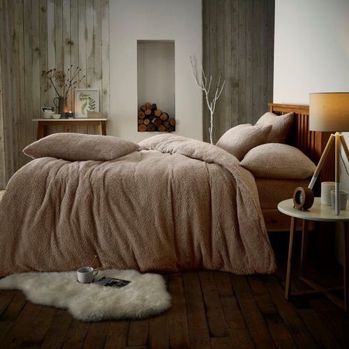 Luxury Teddy Plain Duvet Cover and Pillowcase Set