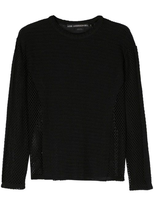 Dellen open-knit jumper - Black