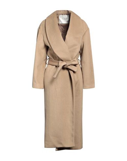 Yes London Woman Coat Beige Size 6 Polyester, Viscose