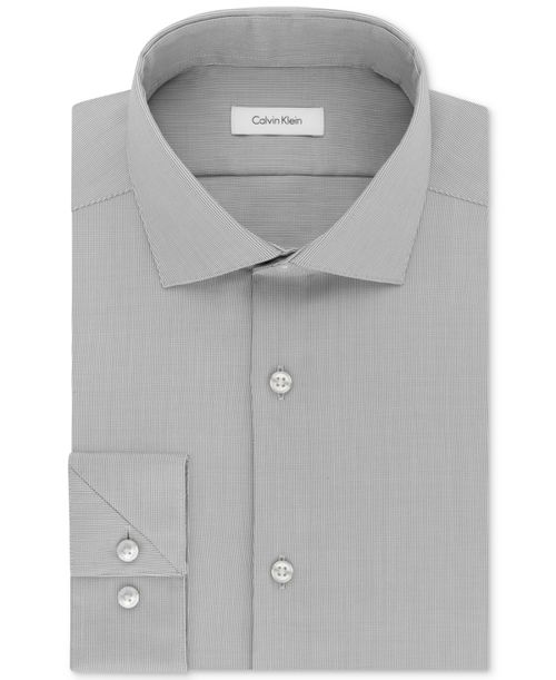 Calvin Klein | Men's Steel Slim-Fit Non-Iron Stretch Performance Dress Shirt - Smokey Grey | Realry Calvin Klein | Men's Steel Slim-Fit Non-Iron Stretch Performance Dress Shirt - Smokey Grey | Realry