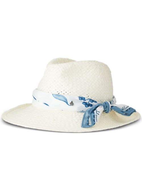 Kate straw fedora - White