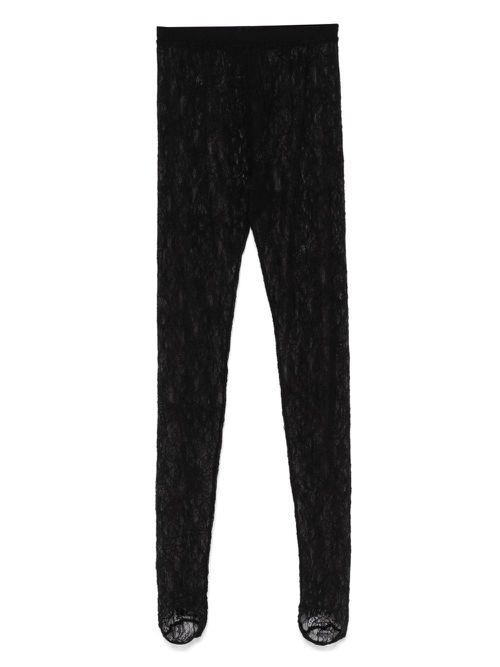 WARDROBE.NYC lace stirrup tights - Black