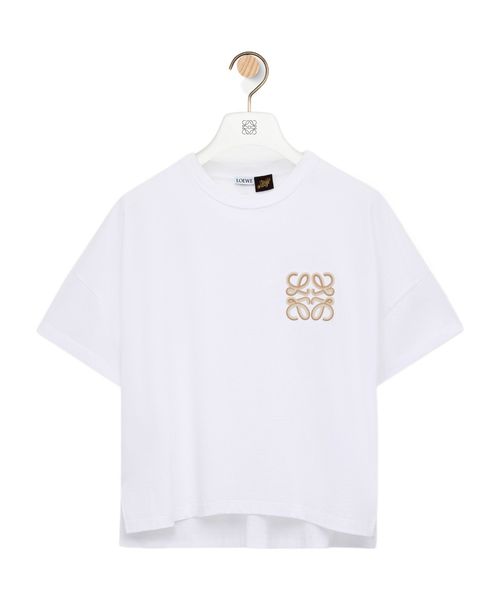Anagram Crochet Embroidered Crewneck T-Shirt