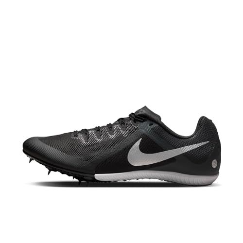 Nike Men's Rival Multi Track & Field Multi-Event Spikes Shoes Black/Light Smoke Grey/Dark Smoke Grey/Metallic Silver #DC8749-001