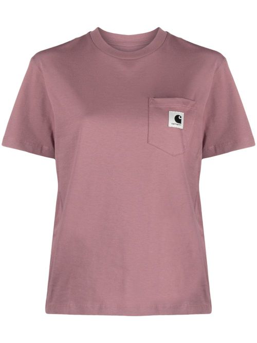 S/S Pocket organic-cotton T-Shirt - Pink