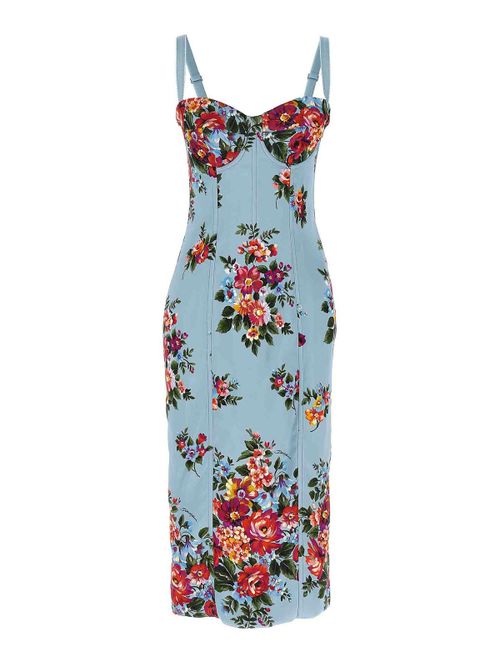 Mazzo di fiori' print dress
