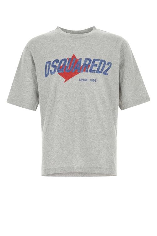 Logo-Graphic Cotton Blend T-Shirt — Gray