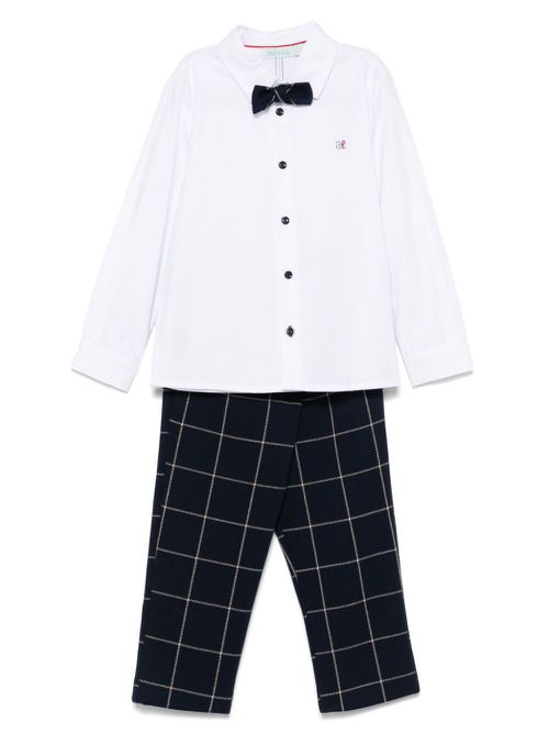 Windowpane trouser set - Blue