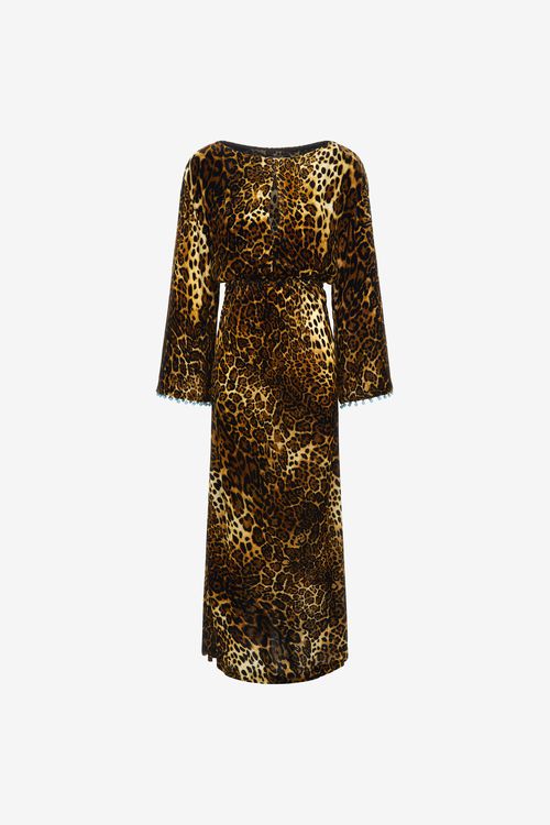 Leopard Print Velvet Dress