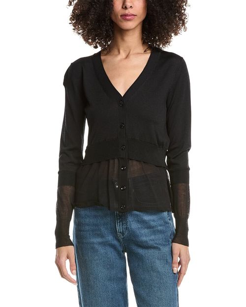 V-Neck Double Layer Cardigan