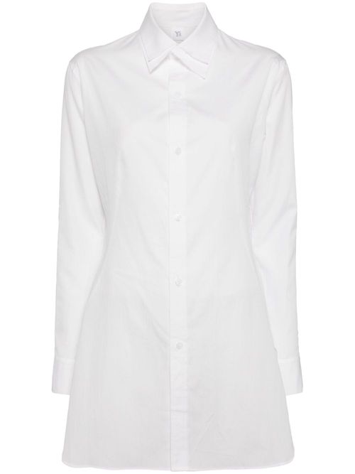 Layered fitted shirt - White
