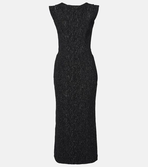 Singular open-back lamé cocktail dress