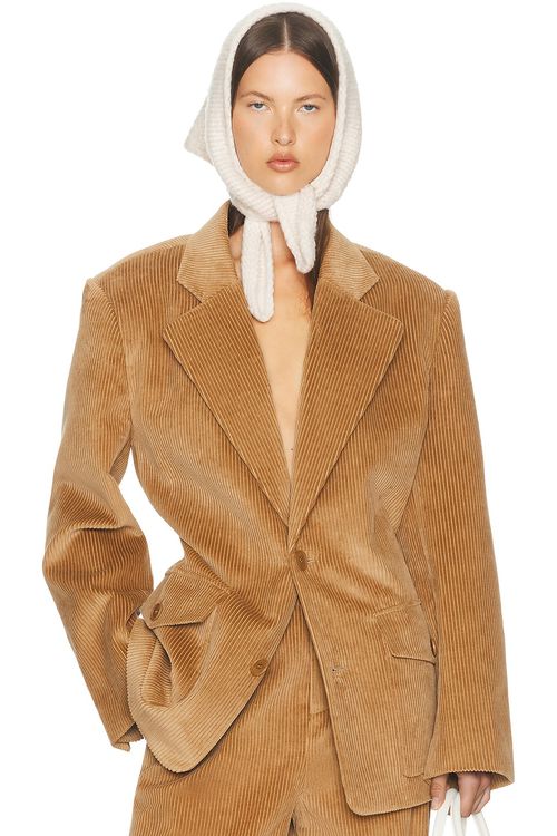 Helsa The Very Oversized Blazer in Corduroy in Caramel - Brown. XS/S also in
