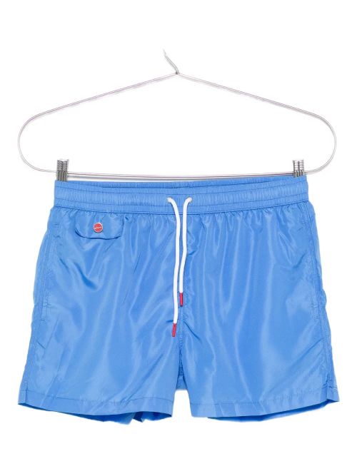 Drawstring-Waist Swim Shorts — Blue