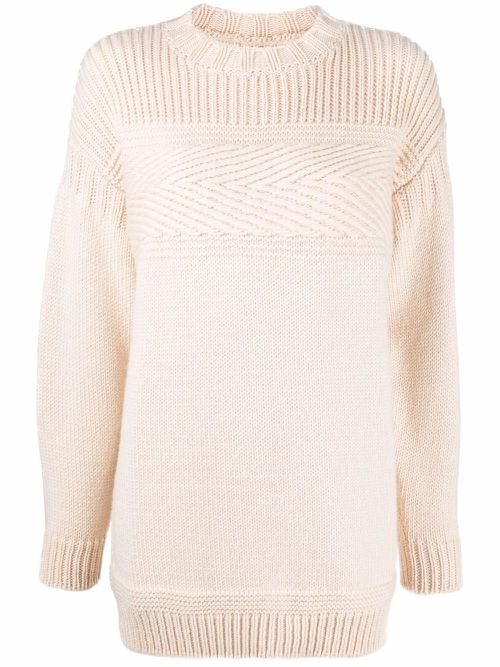 Ribbed detail jumper - Neutrals