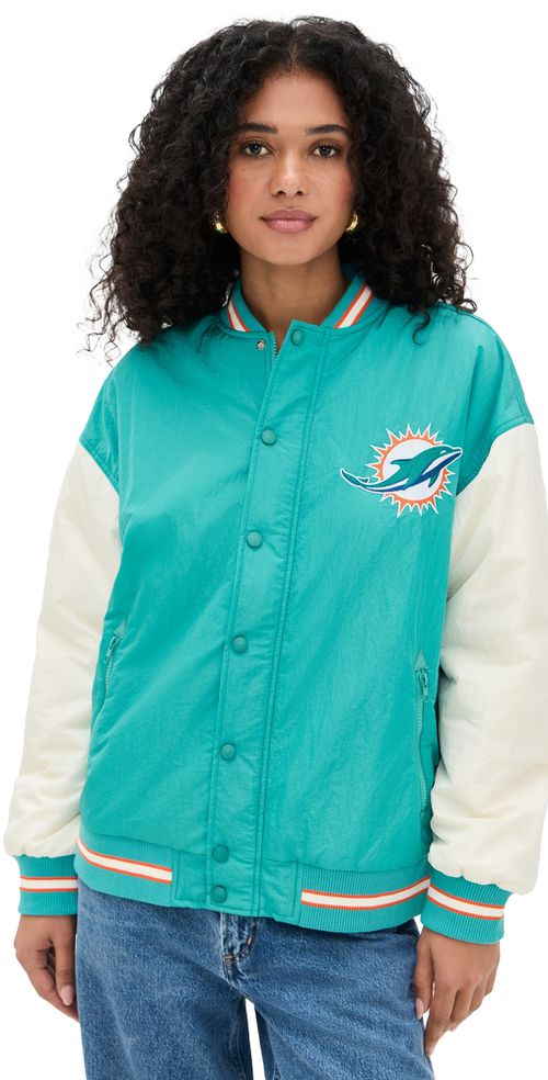 Dolphins Colorblock Bomber Jacket Dolphins Aqua/Sugar Swizzle